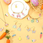 MARFOREVER Easter Charms, 40Pcs/20 Pairs Easter Charms for Jewelry Making, Assorted Egg Bunny Rabbit Enamel Charm Pendants for Bracelet Necklace Earrings Making Accessories - style: Easter