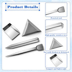 4PCS Bead Scoop, Craft Jewelry Bead Diamond Scoop Set, Stainless Steel Tweezer with Scoops and Beads Sorting Trays for Gemstones, Pearls, Rhinestones Pick up and Organizing Tools