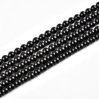 3mm Natural Black Onyx Beads Round Agate Gemstone Loose Beads for Jewelry Making (120-125pcs/strand) - color: Black Onyx, size: 3mm