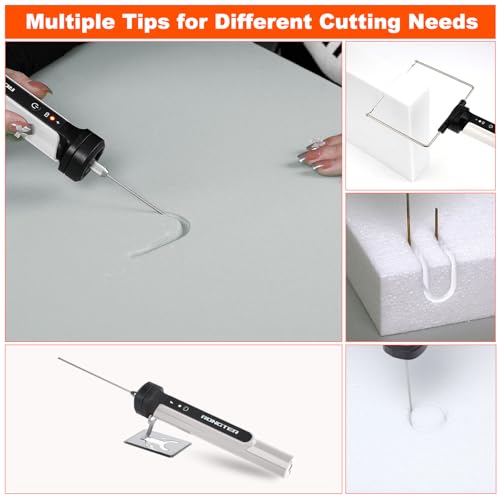 Hot Wire Foam Cutter Pen Set, 5-in-1 Electric Cutter, Cuts Up to 3.75 Inches Thick, Ideal for Crafts and Model Making (5 in 1 white) - style: 5 in 1 white