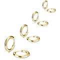 316L Surgical Stainless Steel Small Hoop Earrings 8mm 10mm 12mm 14mm Hypoallergenic Huggie Hoop Earrings Helix Lobes Hinged Sleeper Earrings Cartilage Piercings - color: F: Gold (Diameter 8mm/10mm/12mm/14mm),4 Pairs