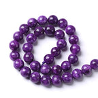 8MM 45PCS Natural Purple Charoite Jade Quartz Crystal Beads for Jewelry Making DIY Bracelet 1 Strand - color: Charoite Jade, size: 8mm