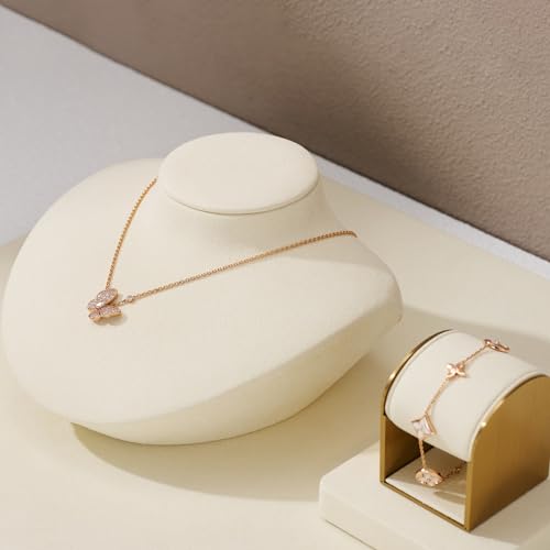 Oirlv Microfiber Necklace Bust Display Stand, Jewelry Holder for Pendants & Chains, Part of a Complete Jewelry Display Set - style: TT16406