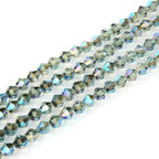 250pcs Czech 6mm (0.24 Inch) Faceted Bicone Crystal Glass Loose Beads Spacer Bulk Green Peridot Shimmer for DIY Craft Jewelry Making CCB636 - color: Peridot Shimmer, size: 6mm - 250pcs
