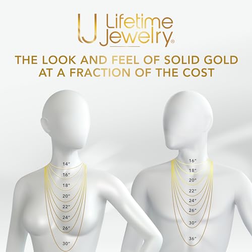 LIFETIME JEWELRY 1.2mm Flat Cobra Chain Necklace for Men & Women 24k Gold Plated