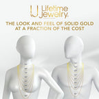 LIFETIME JEWELRY 1.2mm Flat Cobra Chain Necklace for Men & Women 24k Gold Plated