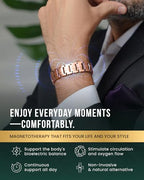 MagnetRX® Magnetic Copper Bracelet for Men — EllipseMAX 5X Strength 5,000 Gauss Magnets — Designed in USA & Patent Pending — Premium Mens Copper Bracelet with Adjustable Length - color: 5x Strength - EllipseMAX (5,000 Gauss)