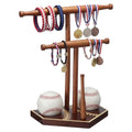 Qunclay Baseball Drip Necklace Holder with Staked Baseball Base Wooden Softball Ring Organizer Championship Rings Display Sports Jewelry Stand Gift for Athletes and Fans