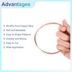 uxcell 99.99% 26 Gauge 0.4mm Pure Copper Wire 10m/33 ft Soft Craft Copper Wire Tarnish Resistant Jewelry Wire for Jewelry Making Beading DIY Crafts Supplies, Copper - size: 26 Gauge 0.4mm