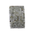 BEADIA Natural Spectrolite Short Cylinder Beads 2x3mm 155pcs Tube Loose Semi Gemstone Beads for Jewelry Making Design - color: Spectrolite