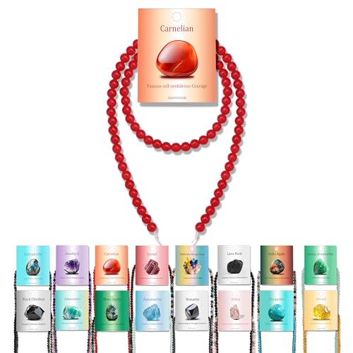 Vinswet 90pcs 4mm Carnelian Natural Stone Beads Round Genuine Real Stone Beading Loose Gemstones DIY Smooth Bead for Bracelet Necklace Earrings Jewelry Making - color: Carnelian, size: 4mm
