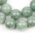 HAAMIIQII 6mm Natural Green Burmese Jade Beads Round Gemstone Loose Beads for Jewelry Making 2 Strands (120-130pcs) - color: Burmese Jade, size: 6mm (120-130pcs)