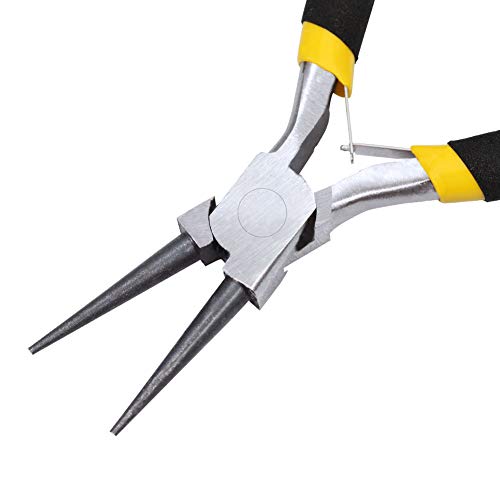 Mini Round Nose Pliers for Jewelry Making Smooth Jaw 5 Inch Wire Looping Pliers Wire Bending Pliers Jewelry Making Tool Precision Handcraft DIY Hand Tool for Wire Looping Wrapping Beading - size: Round Nose