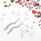 100pcs Silver Filled Leverback Earring Hooks, Hypoallergenic French Dangle Ear Wire Findings for DIY Jewelry Making (Silver) - color: Silver