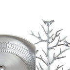 Jewelry Tree Necklace Earring Holder Modern Cute Bird Jewelry Stand for Women Girls Teen Silver - color: Silver