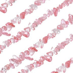 MECCANIXITY 310 Pcs Natural Drilled Watermelon Crystal Gemstone Chips Bulk 5mm to 8mm Dia. Irregular Tumbled Crystal Chip Beads for Jewelry Making Craft Supplies (Watermelon Red) - color: Watermelon Crystal, size: 5-8mm