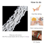 XIANNVXI Clear Quartz Beads, Natural Chip Stone Beads 400Pcs Crystal Bead 5-8mm Irregular Healing Crystal Loose Rocks for DIY Jewelry Making - color: Clear Quartz