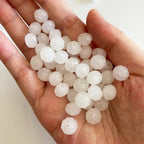 440Pcs 4mm Faceted White Glass Beads for Jewelry Making, Bracelets, Earrings, Wind Chimes, Suncatchers - color: White, size: 4mm