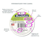 Beadalon 7 Strand Stainless Steel Bead Stringing Wire, 0.015 in / 0.38 mm, White, 30 ft / 9.2 m - color: White, style: .015 in / 0.38 mm , 30 ft / 9.2 m