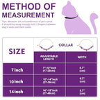 HOWWFALY Dog Collar and Cat Collar Gold Chain Necklace Stainless Steel Adjustable Purple Diamonds Collar with Cute Pet Paw for Small Medium Pets Cats Dogs Kitten Puppy(Purple, M) - color: Purple, size: Medium