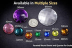 25mm Ruby Garnet A28 Flat Back Round Acrylic Rhinestones Plastic Circle Gems for Costume Making Cosplay Jewels Pro Grade Embelishments - 20 Pieces - color: Red Ruby A28