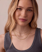 Tewiky Layered Necklaces for Women Non Tarnish- Chunky 14k Gold Plated Herringbone/Snake/Rope/Box/Cuban Link Chain for Women Waterproof Layering Stack Choker Necklace Trendy Dainty Tarnish Free Jewelry Set - color: 3 Bead/cuban/figaro-Gold