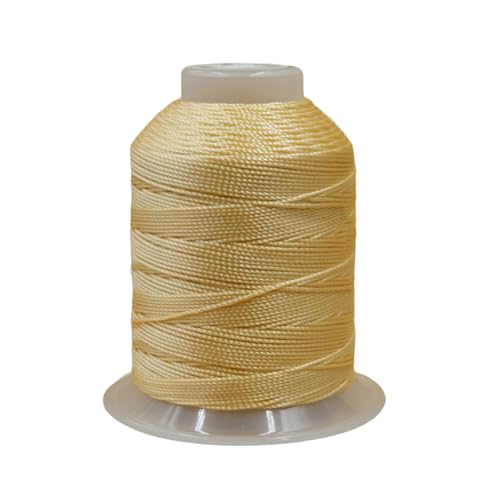 0.8mm 270 Yards Twisted Silk Cord Trim 3-Ply Twine Thread Braided Polyester String for DIY Crafts,Macrame, Pendants,Jewelry,Friendship Bracelets,Necklaces（Beige） - color: Beige, size: 0.8MM