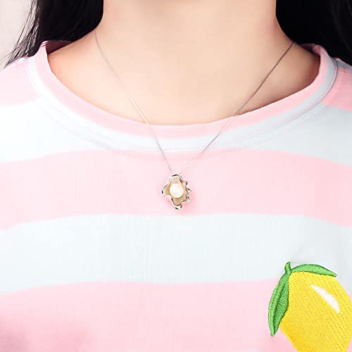 Sterling Silver Seashell Bail Pin Pendant Fitting for Pearl Jewelry, Design Pendant Mount for Women DIY Jewelry Making