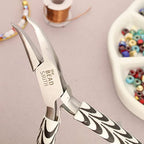 The Beadsmith Bent Chain Nose Pliers – Zebra Print Line – 5 inches (127 mm) – Comfortable Handle with Double Leaf Springs – Jewelry Making Tool for Creating Bracelets, Earrings and Necklaces - size: bent chain nose - 5"