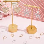 Beebeecraft 1 Box 60Pcs Leverback Earring Findings 24K Gold & 925 Sterling Silver Plated Clasp French Earring Hooks Ear Wire Clip Connector for Jewelry Making - color: 60Pcs 24K Gold & S925 Plated #2