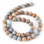 8mm Blue Violet Sea Sediment Imperial Jasper Round Gemstone Natural Stone Loose Beads for Jewelry Making Design Crafts 45 Pcs 15 Inch - color: Blue Violet, size: 8mm