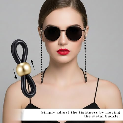 40 Pcs Eyeglass Chain Ends, Adjustable Silicone Anti-Slip Rubber Connectors, Glasses Strap Retainer Holder Loops for Sunglasses Sports Eyeglasses Necklace Chains