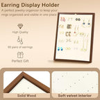 Homeanda Velvet L-Shaped 60 hole Ring Earring Jewelry Display Tray Organizer Holder Jewelry Display board - style: L-Shape 60 Holes