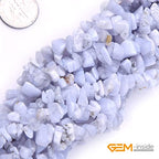 GEM-Inside Chalcedony Chips Natural 7-8MM Gemstone for Bracelet Necklace Earrings Jewelry Making Crafts Design Wholesale Loose Beads 34" - color: Chalcedony