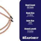 The Bead Chest Copper Snake Disk Beads 6mm, Full Strand of Quality Metal Spacers for DIY Jewelry Design - color: Copper