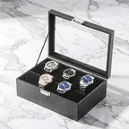 Bracelet Display Holder with Rods for Bangles Watches, Jewelry Organizer Box Storage Case with Clear Lid (Black) - color: Black