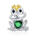 925 Sterling Silver Charms for Bracelets Gold Love and Heart Charms Cherry Blossom Dangle Beads Jewelry for Women - color: Frog