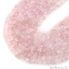GM GemMartUSA Rose Quartz Natural Raw Chip Beads Strands | Semi-Precious | AAA+ Quality 1 Strand 34” | DIY Bracelet Jewelry Making, Healing Crystal Craft| 4-6mm - Pink-Color Gemstones (CHRQ-70001) - color: Rose Quartz (CHRQ-70001)