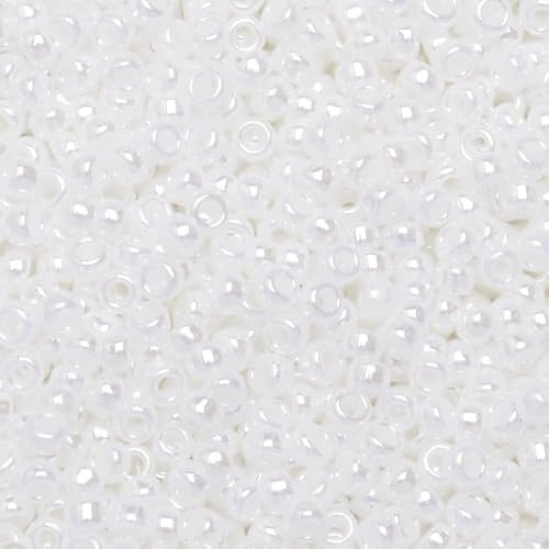 Miyuki Round Seed Bead Size 15/0 8.2g White Pearl