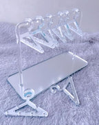 Earring Hanger Rack with 8 Mini Coat Hangers, Acrylic Earring Holder Display Stand, Ear Studs Hanging Earrings Organizer For Women Girls, Silver - color: Silver