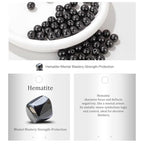 Vinswet 45pcs 8mm Hematite Natural Stone Beads Round Genuine Real Stone Beading Loose Gemstones DIY Smooth Bead for Bracelet Necklace Earrings Jewelry Making - color: Hematite, size: 8mm