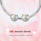 Clip Stopper Spacer Charms for Bracelets Necklaces, Compatible with Pandora,Jewery Mking DIY - style: Spacer Glow-in-the-dark Stars and Moon