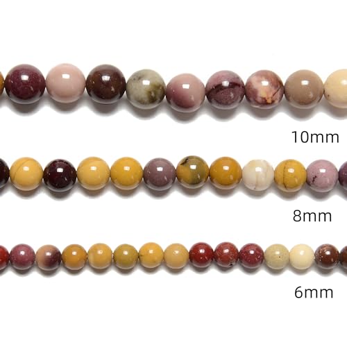 122Pcs(2 Strand/Set) 6mm Mookaite Jasper Smooth Round Beads Natural Stone Beads AAA Grade Premium Round Gemstone Genuine Real Stone Loose for DIY Bracelet Jewelry String Making - color: Moonkaite Jasper, size: 6mm