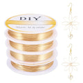 Beadthoven 85 Ft 14K Gold Filled Wire 24 Gauge 0.5mm Dead Soft Round Gold Filled Brass Wire for Crafts Wire Wrap Jewelry Making Supplies - size: 24 Gauge (0.5mm)