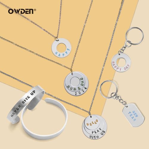 OWDEN 167 Pcs D.I.Y. Hand Stamped kit, Metal Stamping kit and DIY Personalized Stamp Jewelry Gift, Tag and Bracelet Blanks,Great Teenage Birthday Gift, Unique Handmade Jewelry