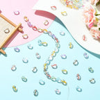 Stiesy 100Pcs Transparent Coffee Bean Glass Beads, Mixed Color Imitation Food Spacer Loose Beads Bulk for Bracelet Necklace Earring Making DIY Crafts 10x8.5x5.5mm - color: Coffee Bean-100pcs