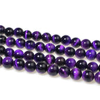 MJDCB Stone Beads 4mm 85pcs Round Purple Tiger's Eye Loose Gemstone Bead Charms for Jewelry Making Bracelet Necklace Earring Pendant - color: Purple Tiger's Eye, size: 4mm