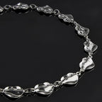 UMAOKANG 2 Yard Stainless Steel Heart Chains Bulk Silver Chain for Jewelry Making with Jump Rings Lobster Clasps - color: Silver Heart