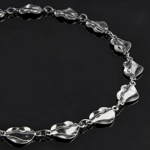 UMAOKANG 2 Yard Stainless Steel Heart Chains Bulk Silver Chain for Jewelry Making with Jump Rings Lobster Clasps - color: Silver Heart