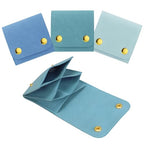 3pcs Small Jewelry Bags Butto Pouches Organizer Cases Gift Bags for Jewelry, 3"x3", Blue - color: Blue
